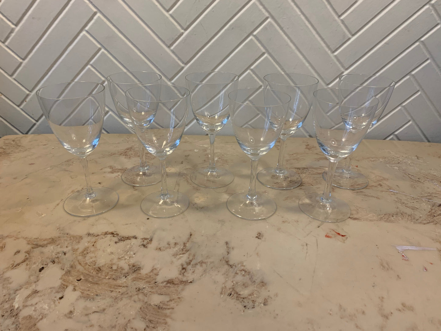 Crystal Coupe Glasses, Set of 6