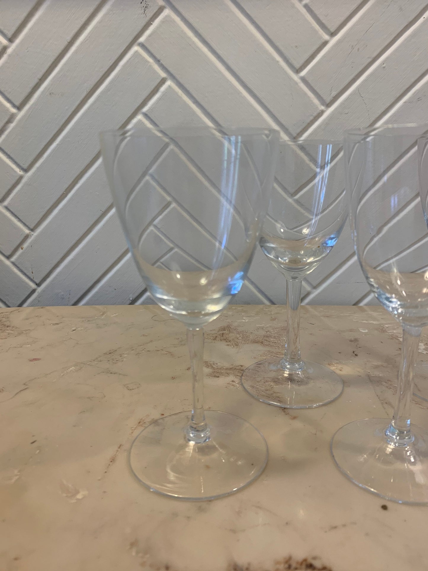 Crystal Coupe Glasses, Set of 6