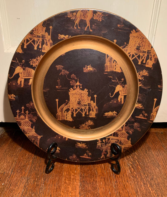Vintage Chinese Decorative plate on stand