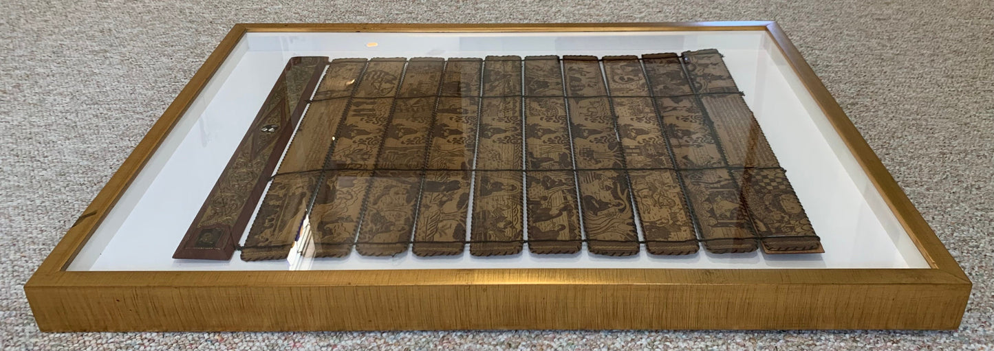 Vintage Bamboo Art of Framed Stories of Buddhism
