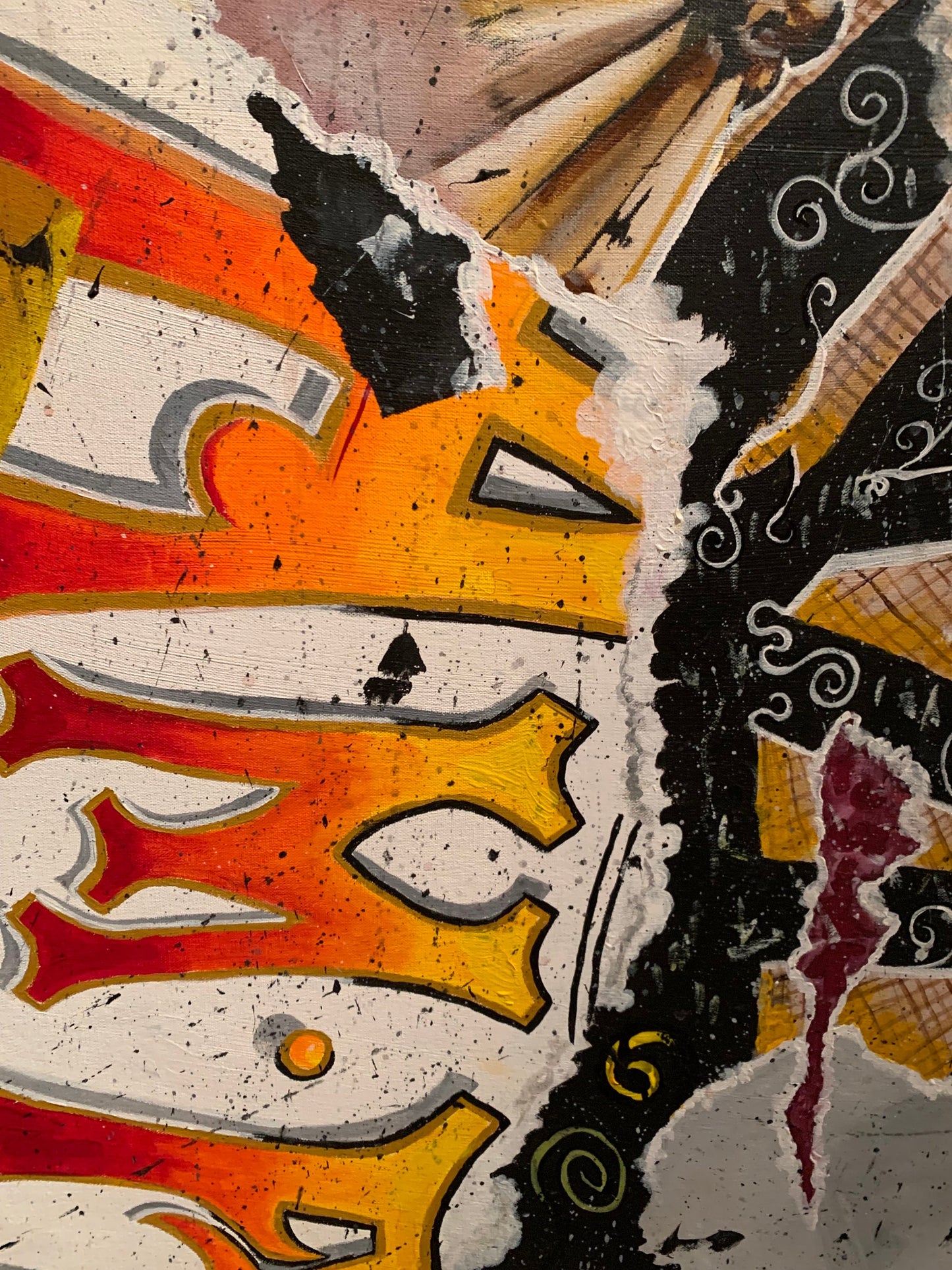 Abstract street art. Acrylic on canvas