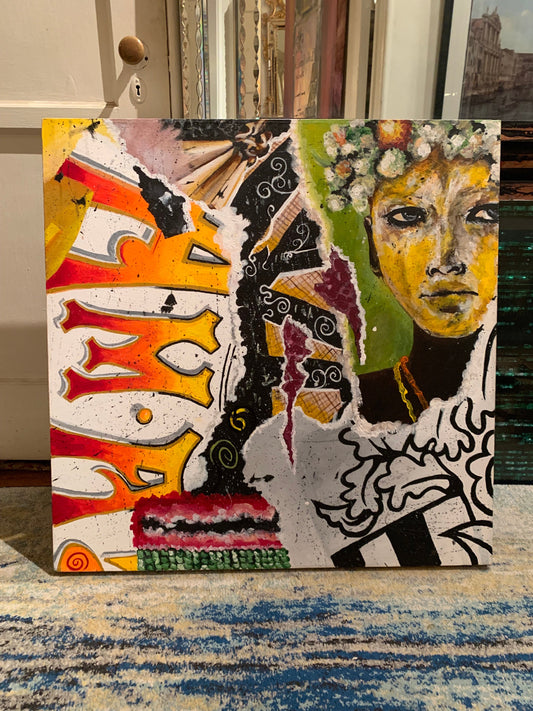 Abstract street art. Acrylic on canvas