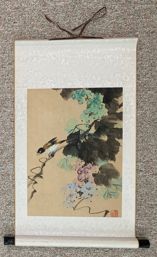 Vintage Small Bird Scroll