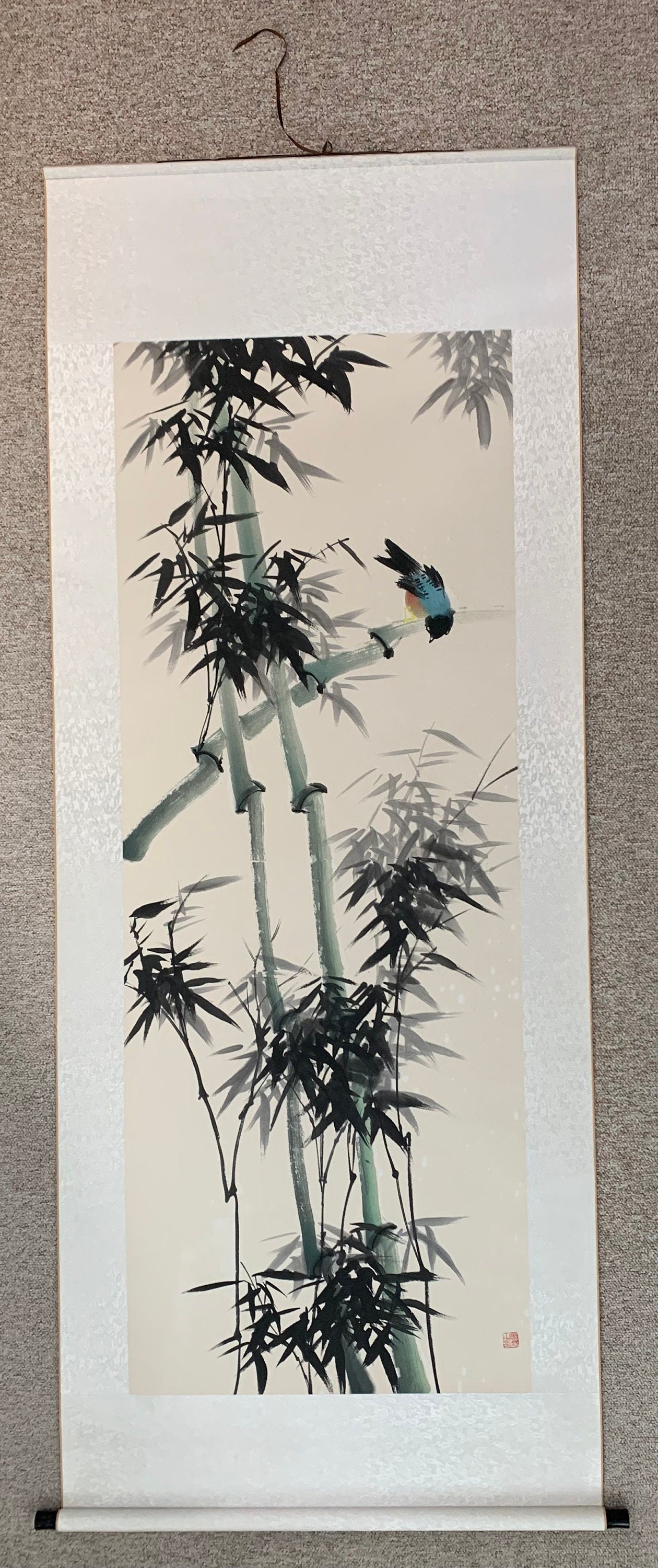 Vintage Large Bird Scroll