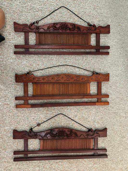 Antique Silk Looms, set of 3