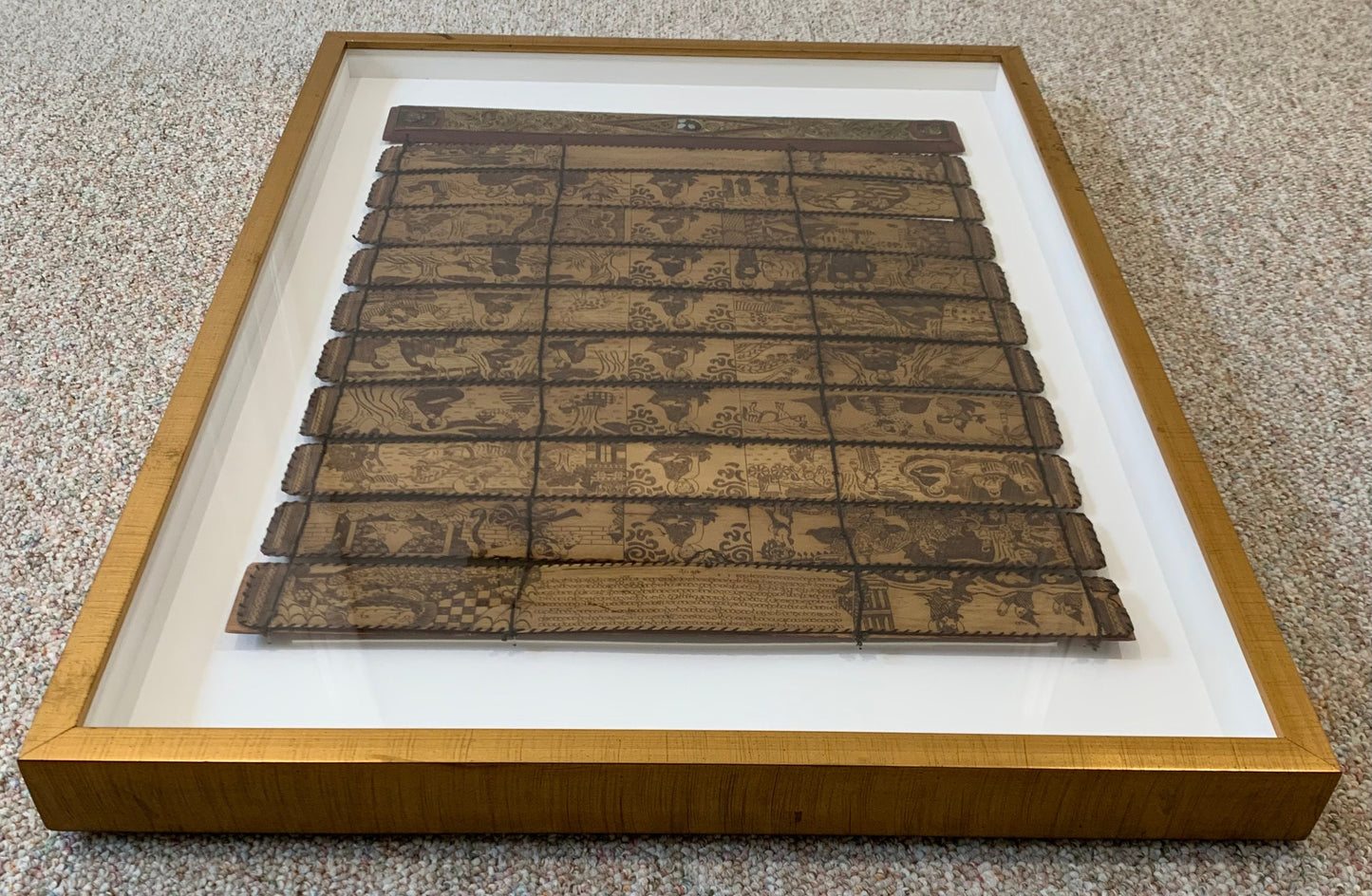Vintage Bamboo Art of Framed Stories of Buddhism