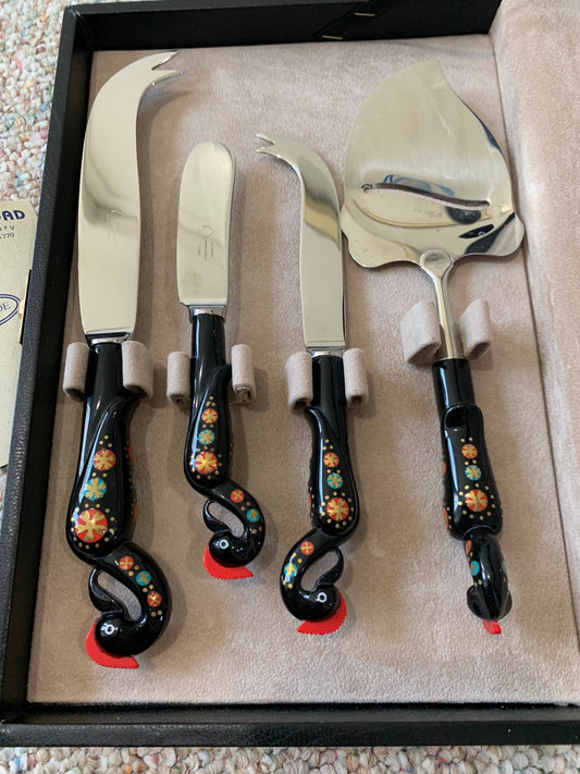 Late 20th Century Vintage Lebanese Cheese Knife Set